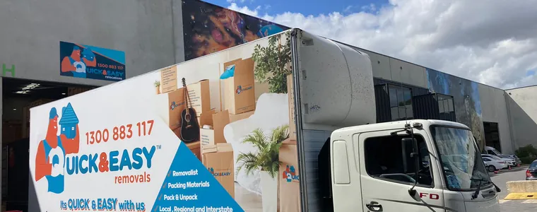 Quick & Easy branded removal truck at the depot